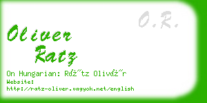oliver ratz business card